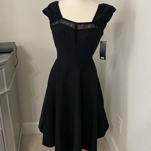 Stop Staring Black Fit and Flare Dress